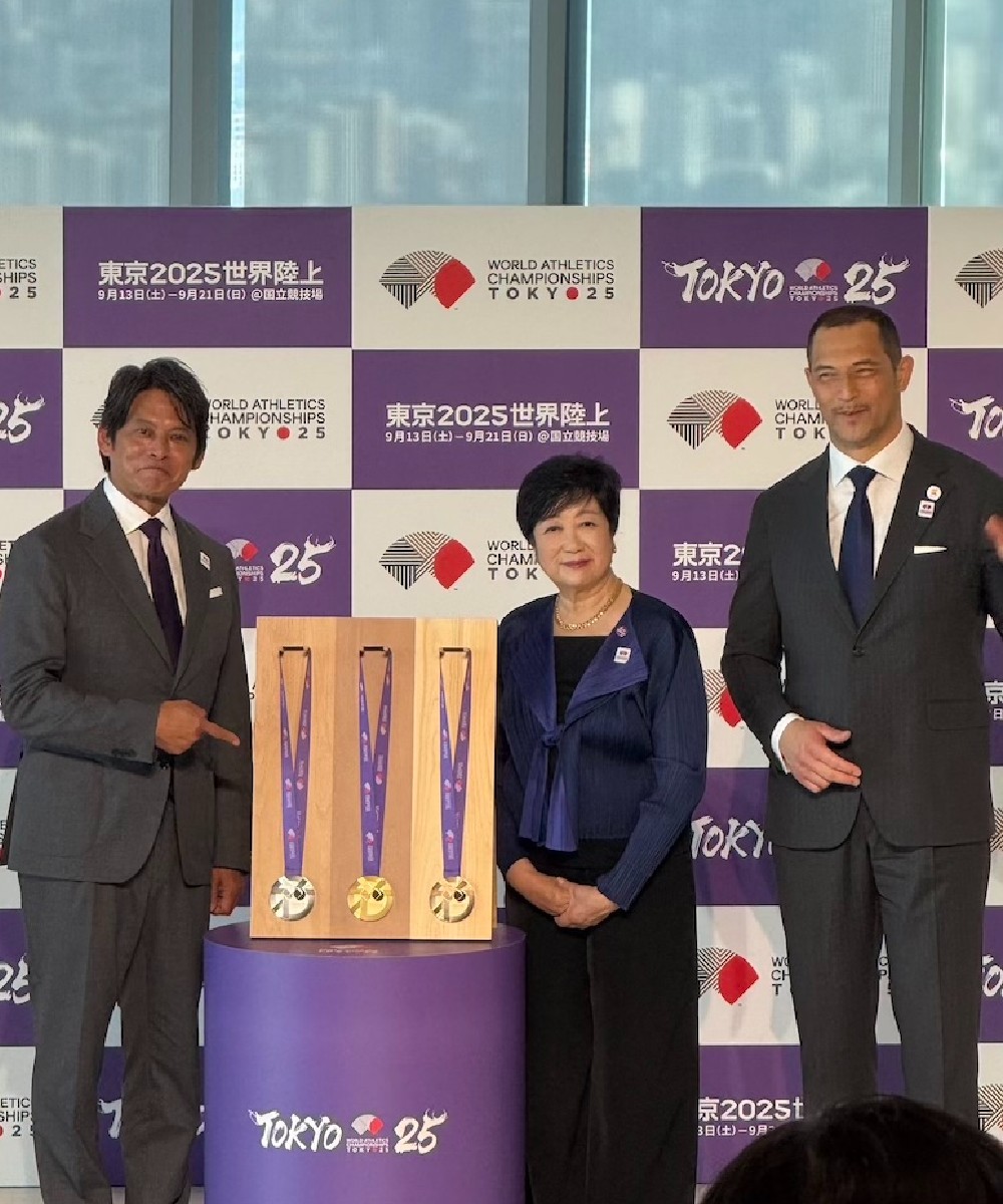アシックス」が「東京2025世界陸上」の公式ウエアを披露 織田