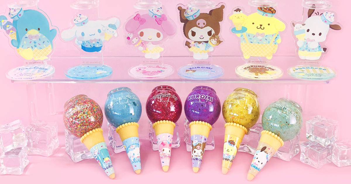 オンラインくじ ななおA賞A-2ラメオイル入りアクリルスタンド ミラ マイメロディ、クロミ、シナモロールなどサンリオキャラのアクスタ付き