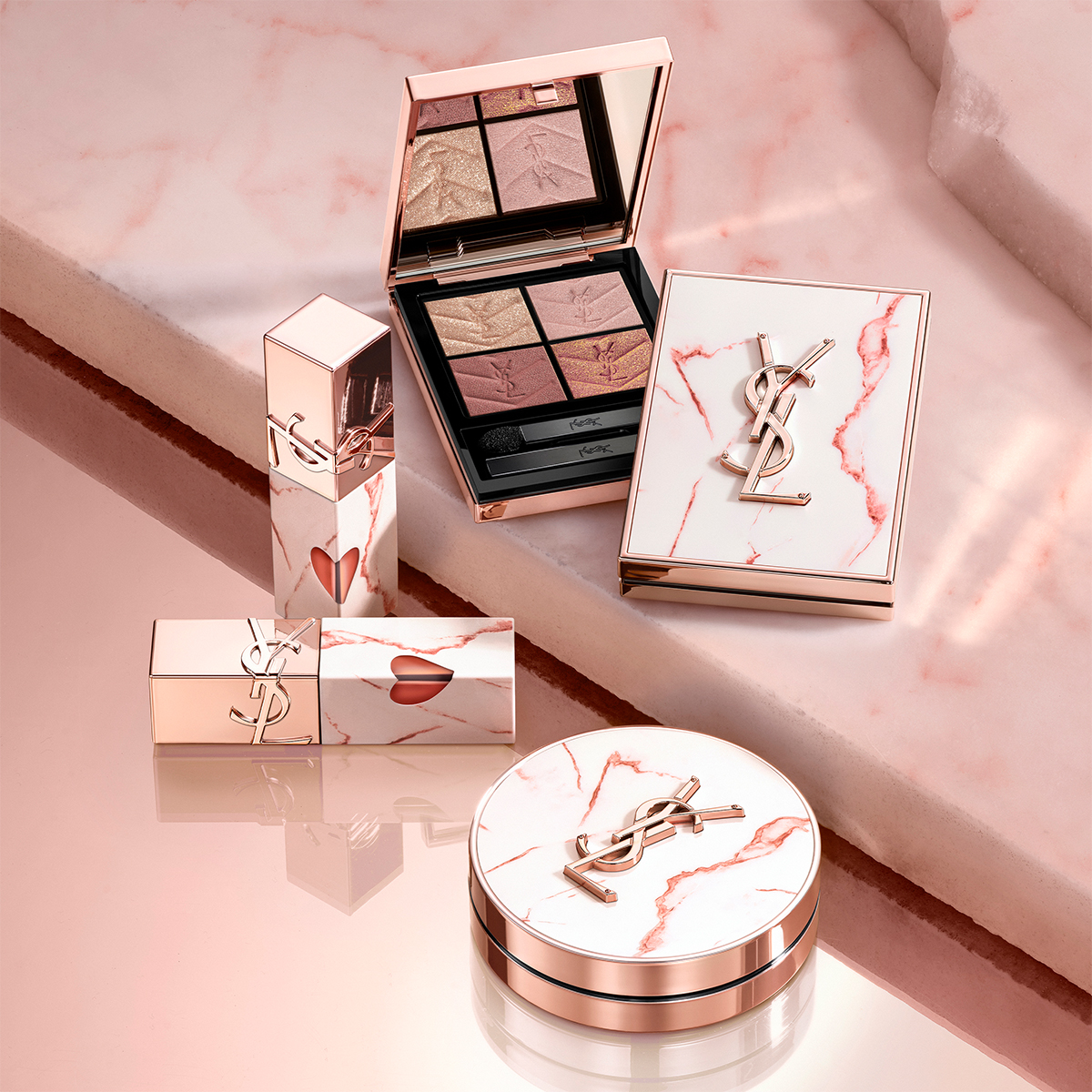 YSL」の人気アイテムがピンクマーブルのパッケージに アイ