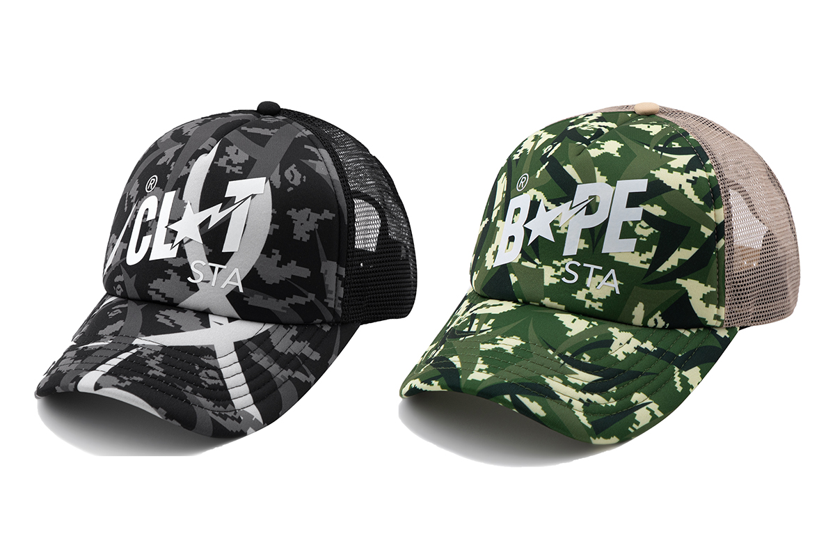 APE × KAWS コラボキャップ カモフラ柄 迷彩 BAPE®︎ × MLB × New Era®︎
