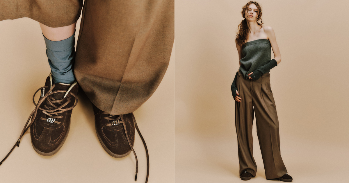 アメリ」と「プーマ」が第3弾コラボ スニーカー“パレルモ”2型を