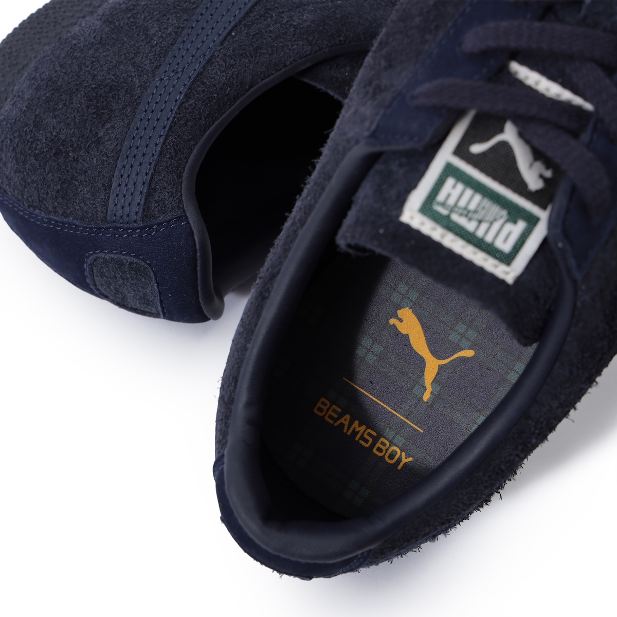 プーマ」×「ビームス ボーイ」が別注スニーカーを発売 ネイビー