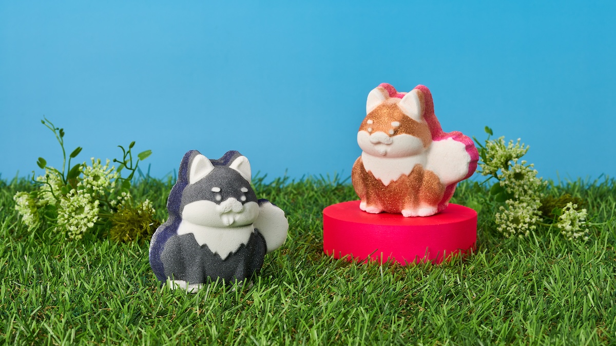 柴ワンコの誘惑！ 「ラッシュ」が柴犬モチーフのバスボム2種を日本限定