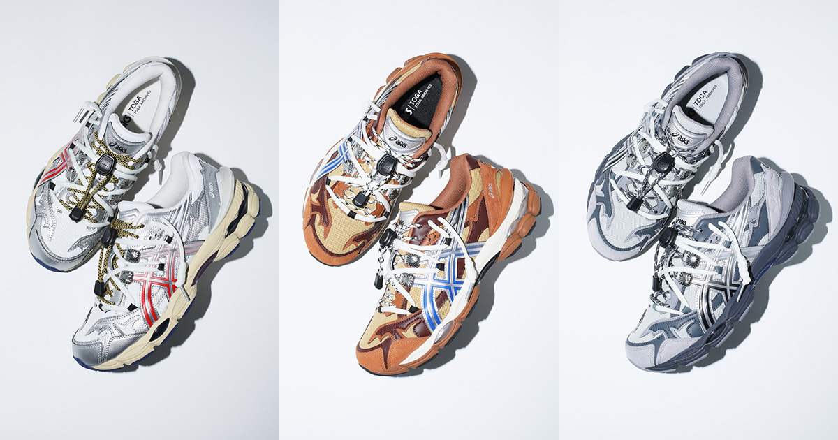 Toga x asics トーガ　アシックス TOGA×アシックス初コラボスニーカー「ゲルNYC」“メタルコンチョ