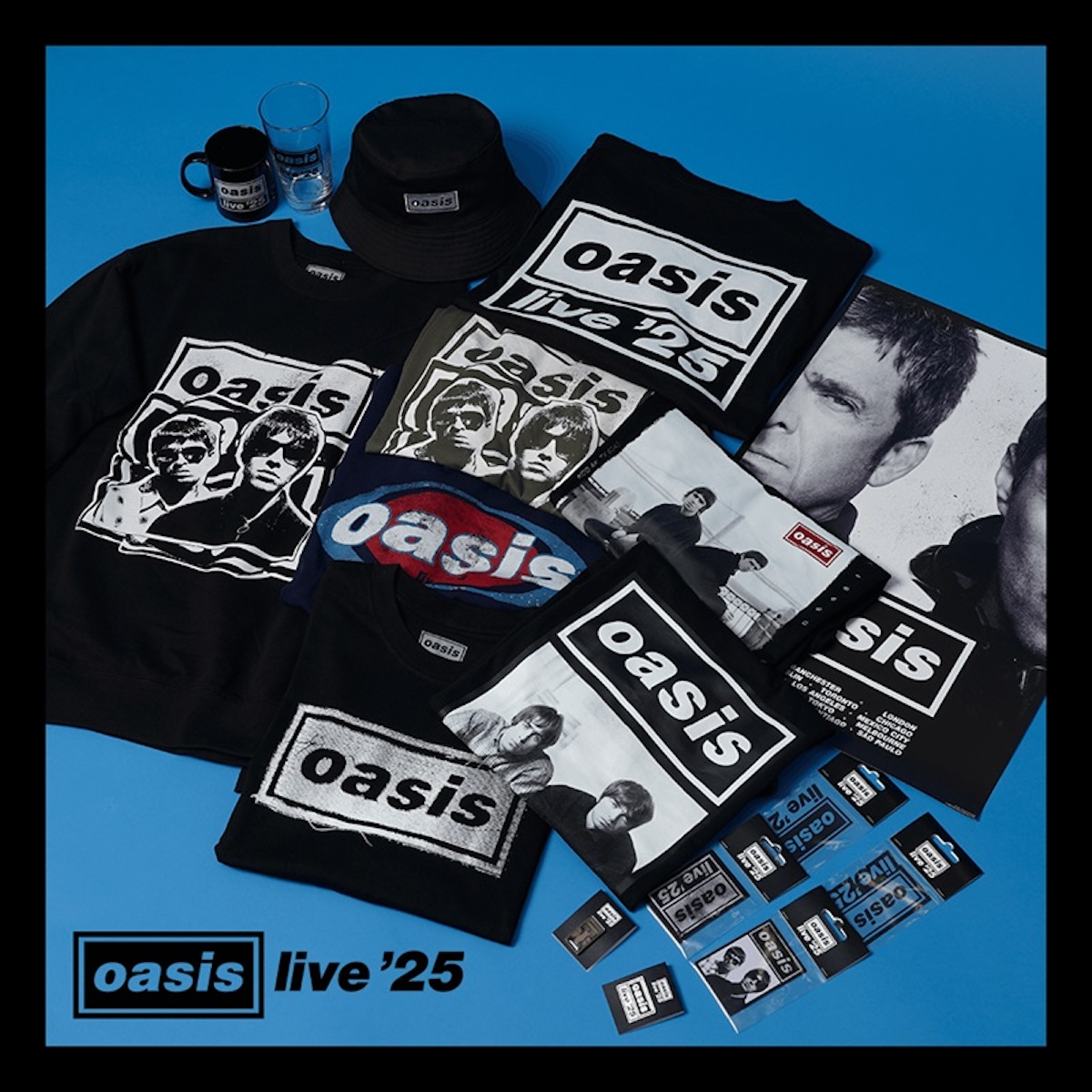 oasis 限定Tシャツ　Lサイズ　東京限定　都市名入り　新品未開封 オアシスの日本公式ツアー・グッズが公開 日本限定の「江戸紫