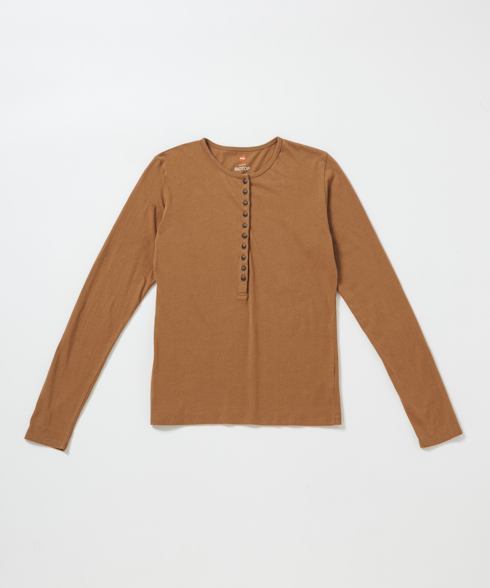 Hanes for BIOTOP ヘンリーネック&クルーネック 2P BIOTOP(ビオトープ) / WOMEN【Hanes for BIOTOP】WASHED COTTON