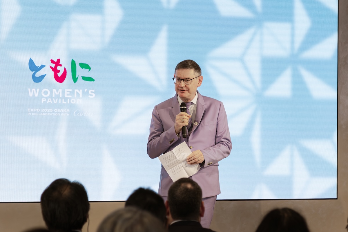 クロージングセレモニーでスピーチするシリル・ヴィニュロン＝カルティエ カルチャー＆フィランソロピー会長 PHOTOS：CARTIER
