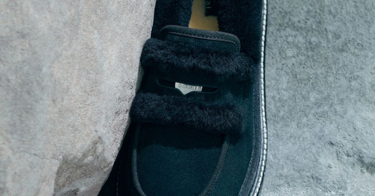 UGG✖️sacai 新品♡ブラックローファー38size 「アグ」&「サカイ」の