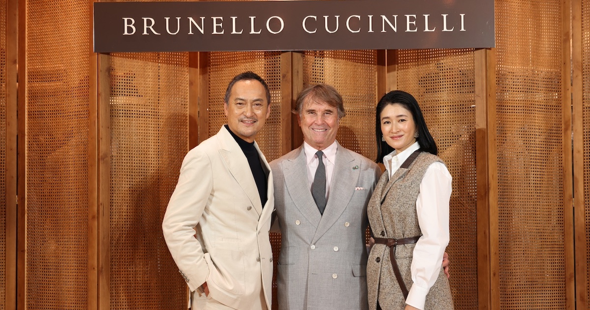 ブルネロ クチネリ」銀座店が刷新 渡辺謙と小雪、創業者の哲学に共感