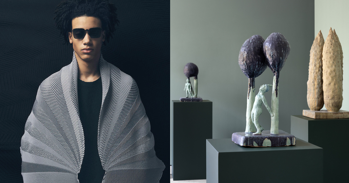 イッセイ」は“ビットレベルの布”、「アクネ」は親密なセラミックを展示