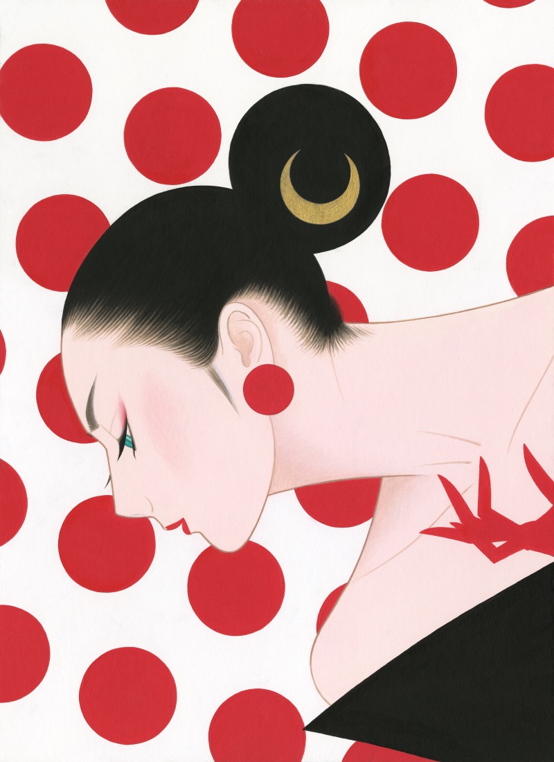 1980年代のノエビアCMシリーズも 鶴田一郎氏の美人画展を大阪・天保山