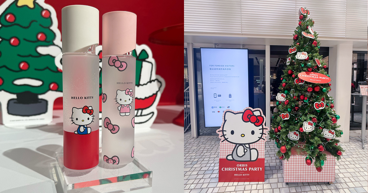 キティちゃん一色”に染まる「オルビス」旗艦店のホリデー限定イベント