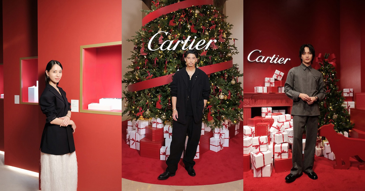 カルティエ」のホリデーポップアップに玉森裕太、賀来賢人、戸田恵梨香