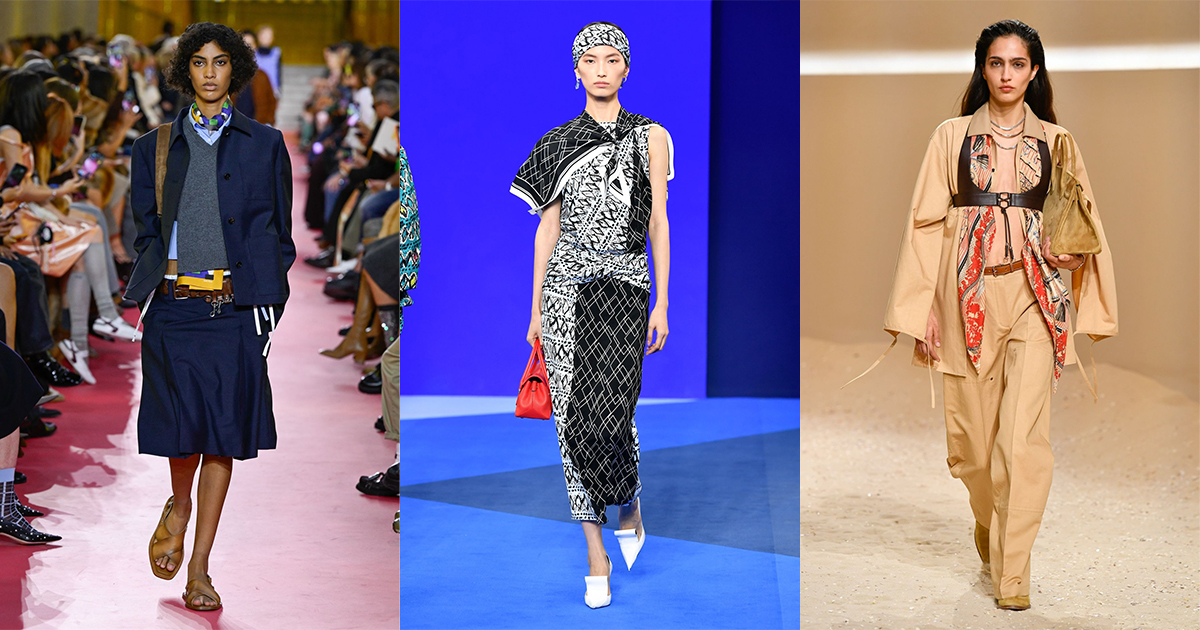 首元を“まとう”方向へ導くトレンド画像