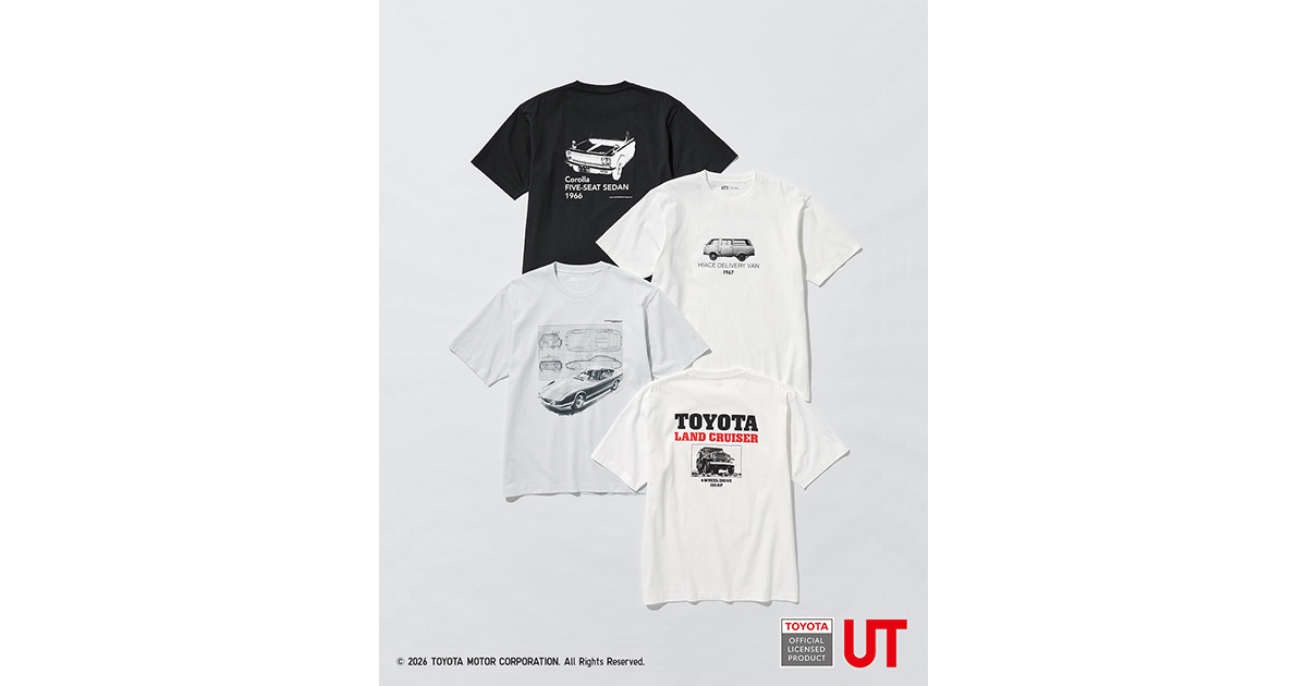 ユニクロとトヨタがコラボ！初代車のスケッチが新Tシャツに