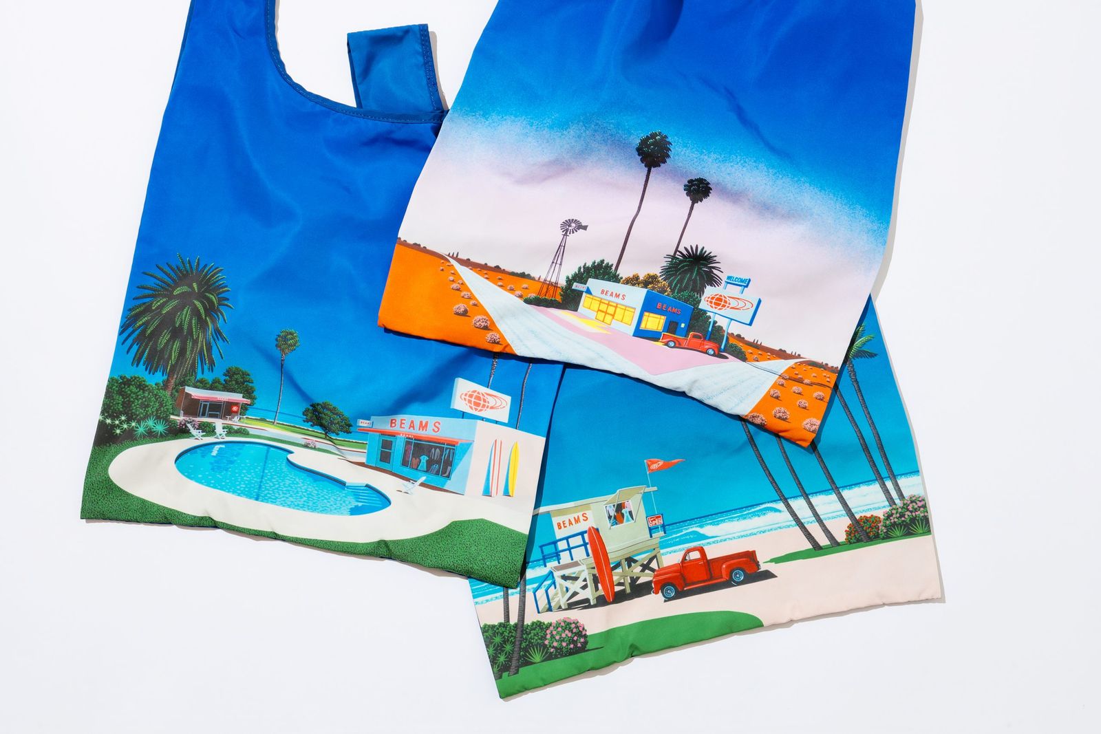 永井博のアートを起用したトートバッグがノベルティーに　「ビームス」全店でプレゼント