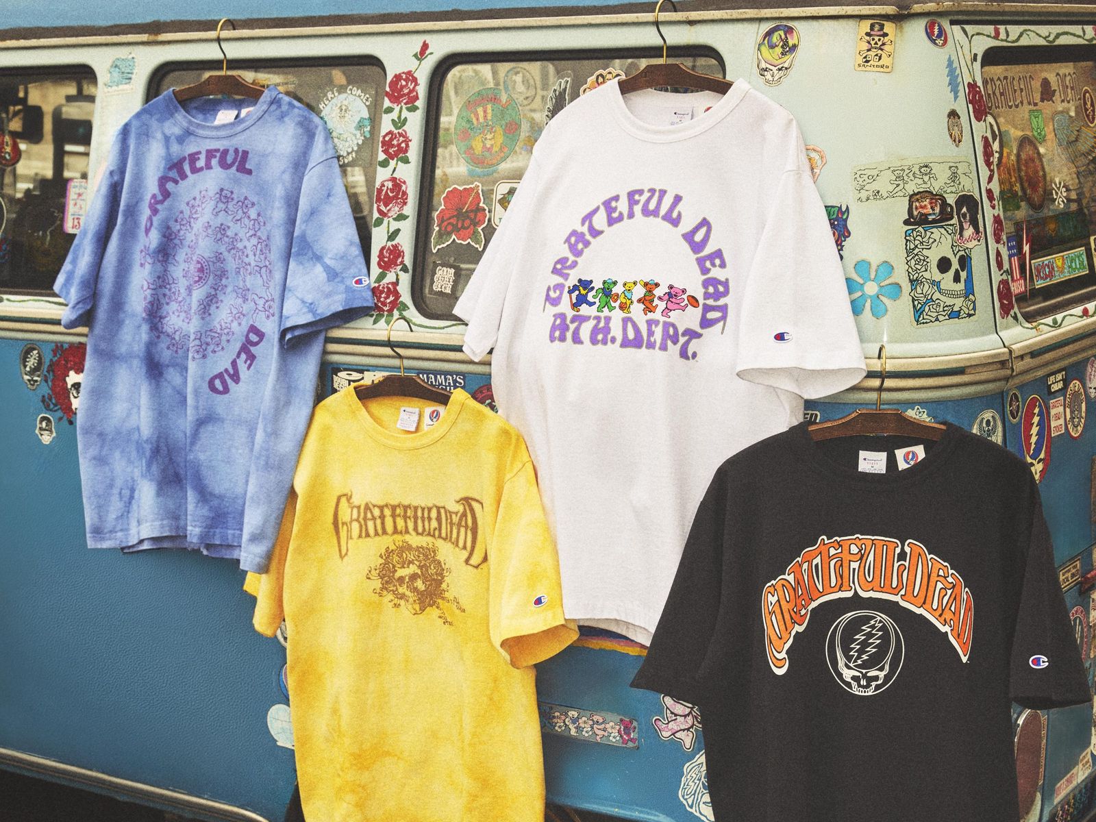 チャンピオン」が「グレイトフル・デッド」のTシャツ発売 “ティーテン