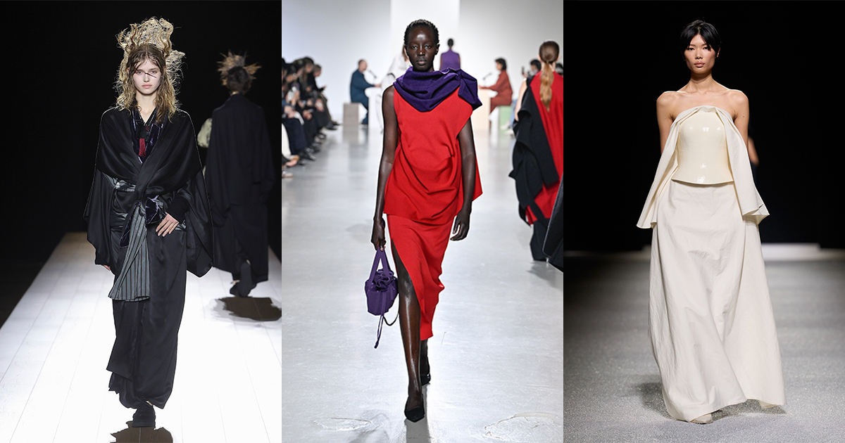 和装と洋装が融合する「ヨウジヤマモト」　独自の美学を追求する日本人デザイナー【2026-27年秋冬パリコレダイジェストVol.4】