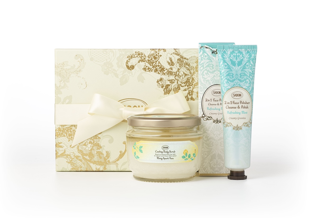 未使用 サボン ボディジュレ&ジュレマスク セット ミンティスパーク MS SABON「ミンティ・スパーク」涼感ウォーターミントのボディスクラブや