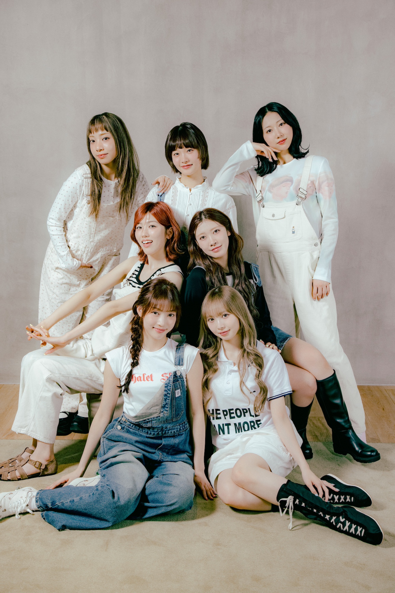 Ettoneのメンバー。(上段 )左からpia、anri、koyuki (中段)左からchiharu、yuzuki (下段)左からmirano、shion