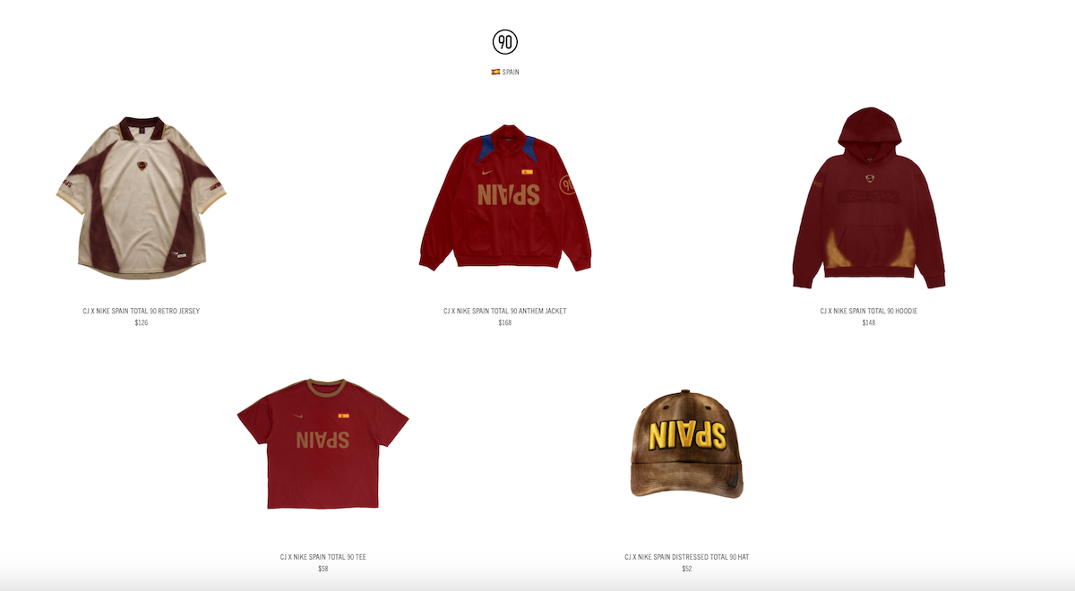 スペインをフィーチャーしたアイテム5型 画像は公式サイトから