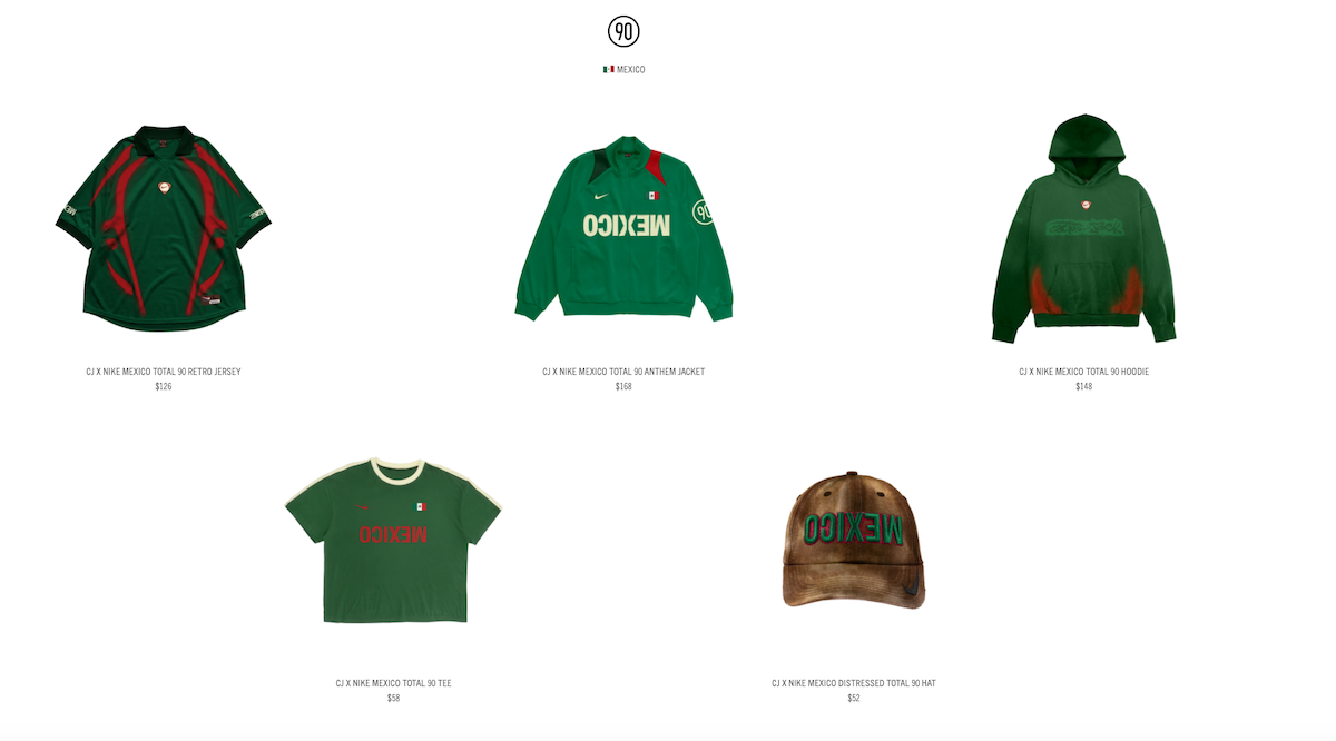 メキシコをフィーチャーしたアイテム5型 画像は公式サイトから
