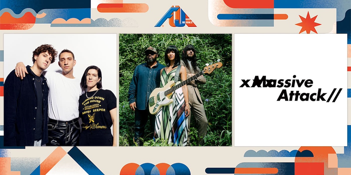 「フジロック 2026」のヘッドライナー3組。24日はThe xx、25日はクルアンビン、26日はマッシヴ・アタックが務める