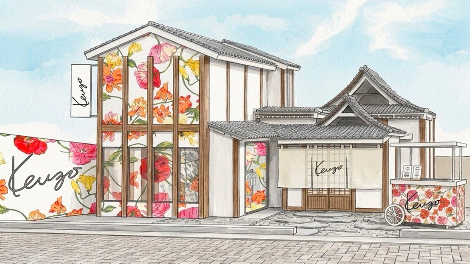 「ケンゾー」が原宿でポップアップ 高田賢三が構想した“都会のオアシス”を会場デザインに