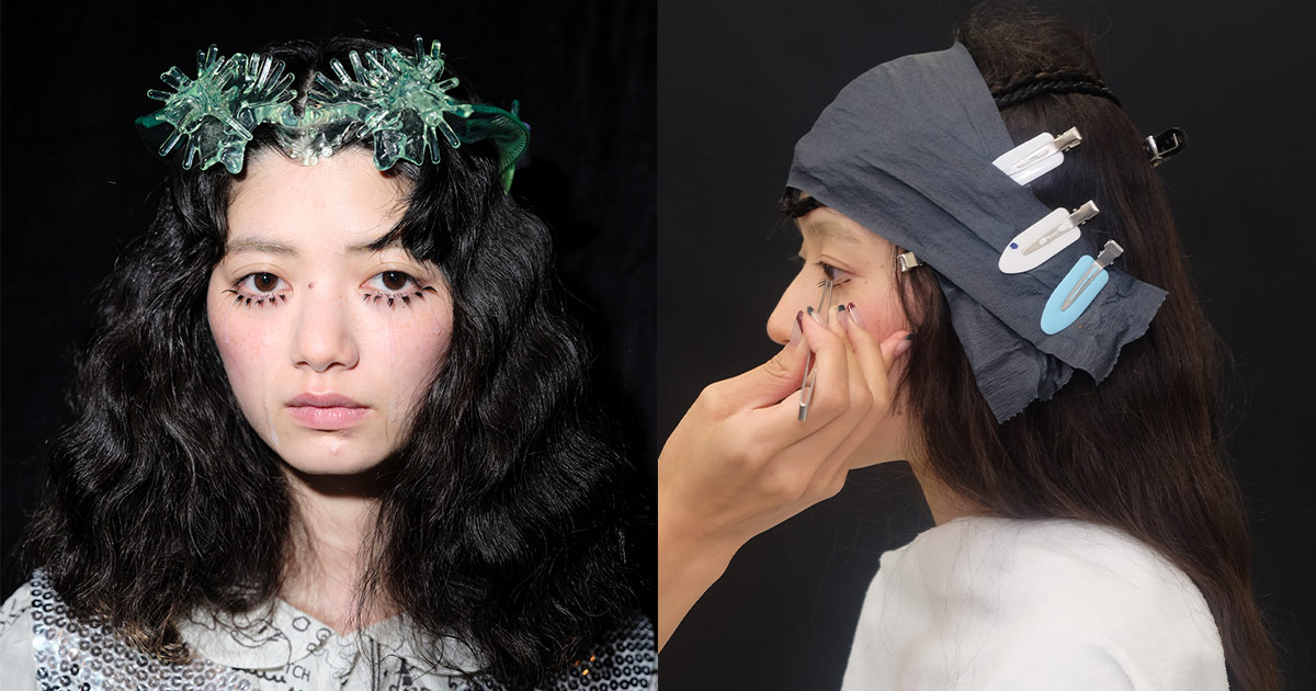 「人魚姫」から涙やうろこに着想 華やかな「ユウショウコバヤシ」ヘアメイクの舞台裏【27年春夏東コレ】